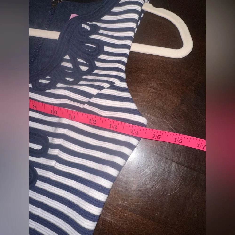 Lilly‎ Pulitzer Size XS Navy and White Striped Mini Dress - Picture 8 of 9